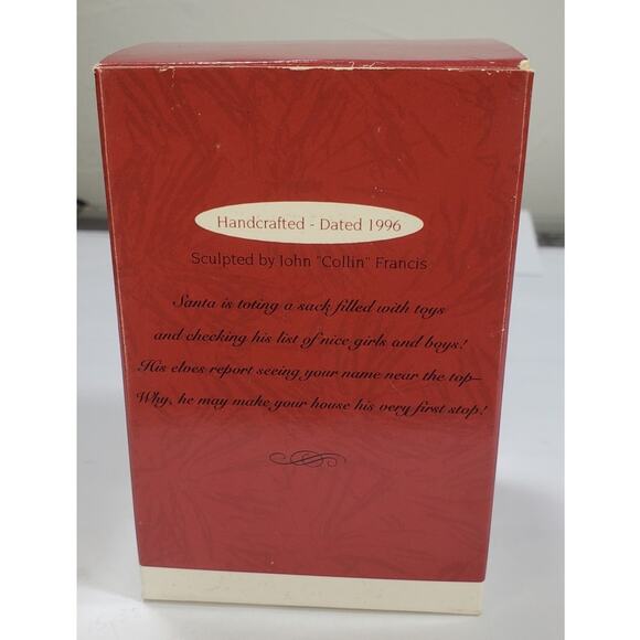 Vintage Hallmark Keepsake Ornament 1996 Making His Rounds African-American Santa - Picture 7 of 8